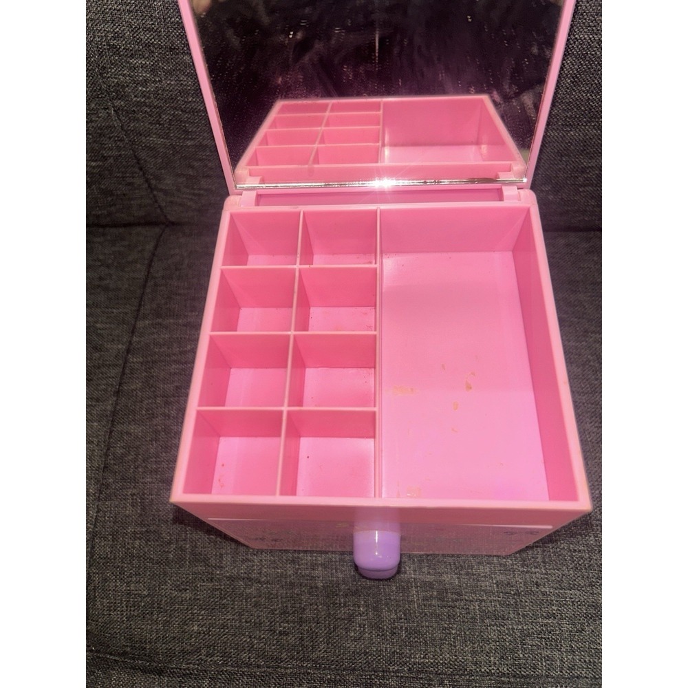 Vintage 1990 Sanrio Tweedle Dee Dee Teddy Bear Jewelry Box Mirror Lid Organizer - Picture 3 of 16